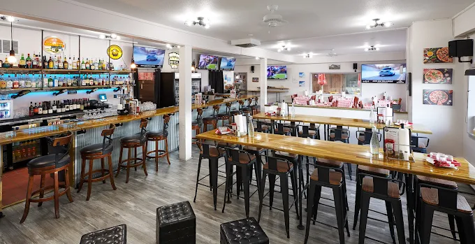 James Peak Pizza bar area interior